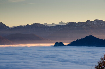 sunrise in the mountains