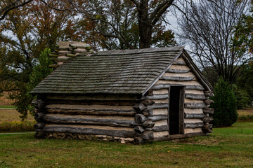 Winter Encampment in Valley Forge National Historical Park, Pennsylvania, USA