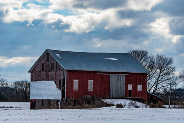 Gettysburg Barn in Winter, Gettysburg, Pennsylvania, USA