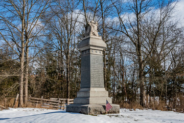 Fototapeta premium 1st New Jersey Cavalry Monument, East Cavalry Field, Gettysburg National Military Park, Pennsylvania, USA