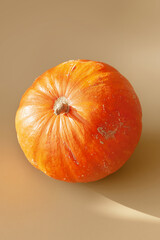Pumpkin on a chair, close up
