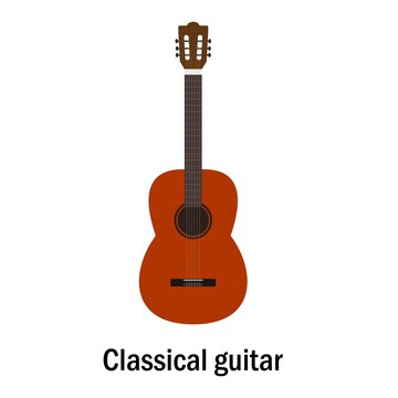 Vector illustration of classical guitar.
