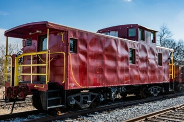 Northern Central Railroad Caboose, Heritage Rail Trail County Park, New Freedom, Pennsylvania, USA