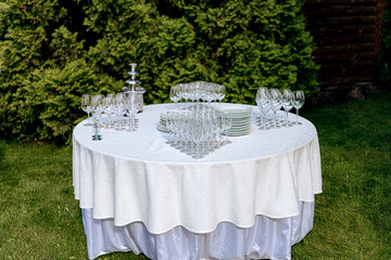 wedding buffet with snacks for the young in a beautiful location