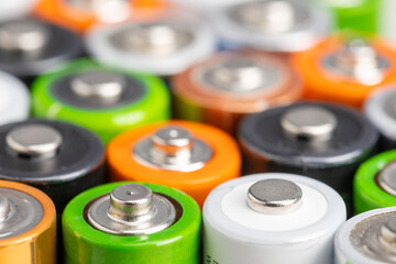 Background from colored batteries