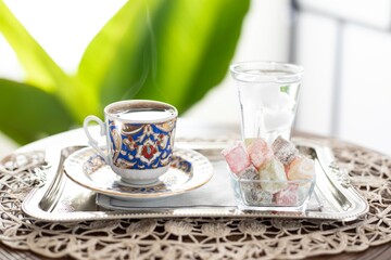 Turkish coffee with Turkish delight