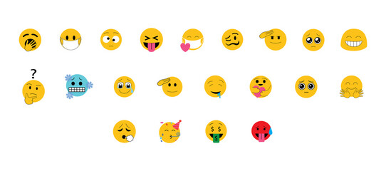 set of emoji icons