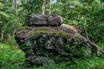 Forbes Rock, Culps Hill, Gettysburg National Military Park, Pennsylvania, USA