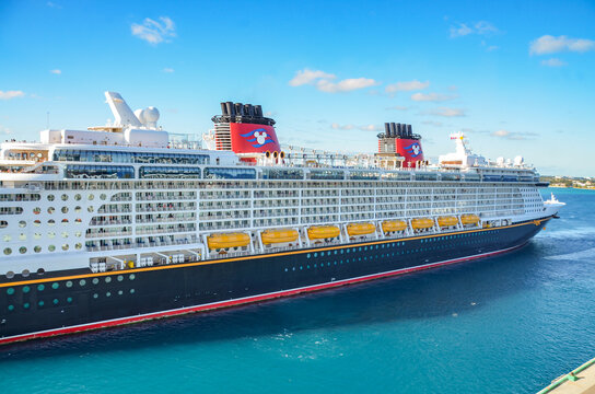 Disney Cruise ship from side view