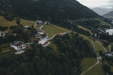 The Alps in Austria. Aerial photography with drone.