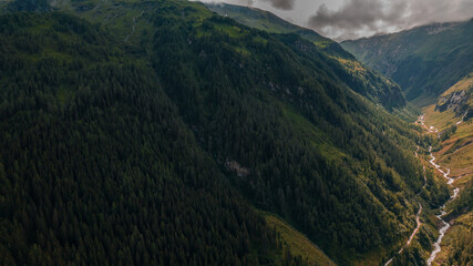 The Alps in Austria. Aerial photography with drone.