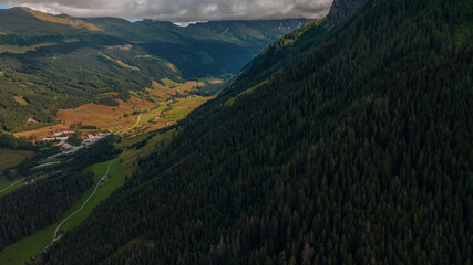 The Alps in Austria. Aerial photography with drone.