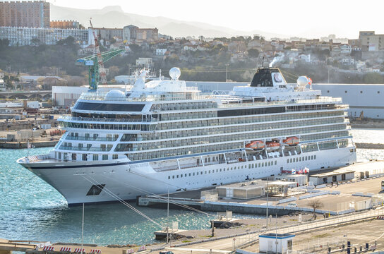 Viking Cruise Ship In Port In Marseille France