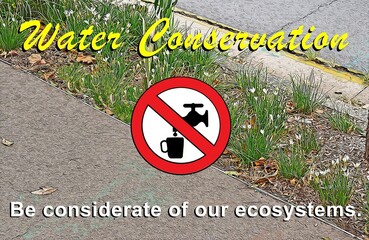 Water Conservation Safety Sign