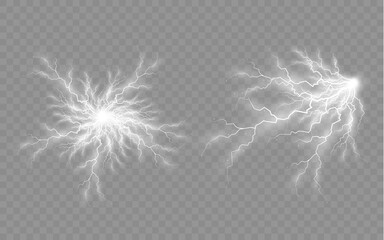 Effect of lightning, lighting, set of zippers.
