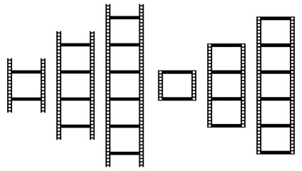 Blank Film Frames Clipart Set