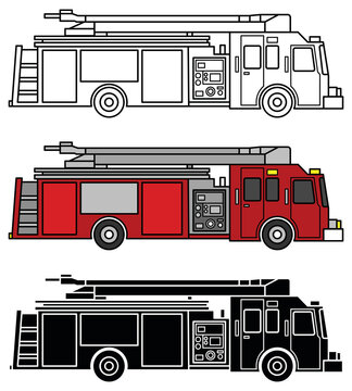 Firetruck Clipart Images – Browse 1,219 Stock Photos, Vectors, and Video