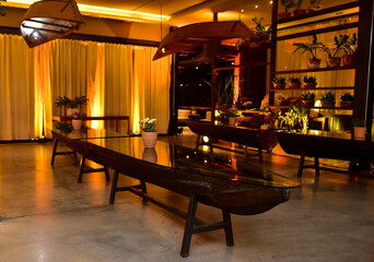 interior of restaurant, inner decoration, commercial environment