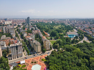 Obraz premium Aerial view of South Park in city of Sofia, Bulgaria