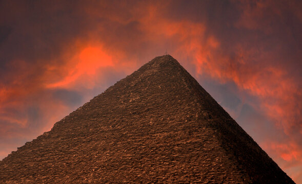 Great Egyptian pyramids in Giza, Egypt