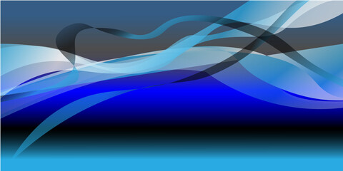 Stylish blue wavy pattern design wave background
