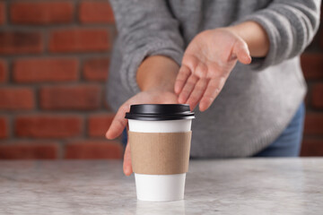 cardboard cups for coffee or tea