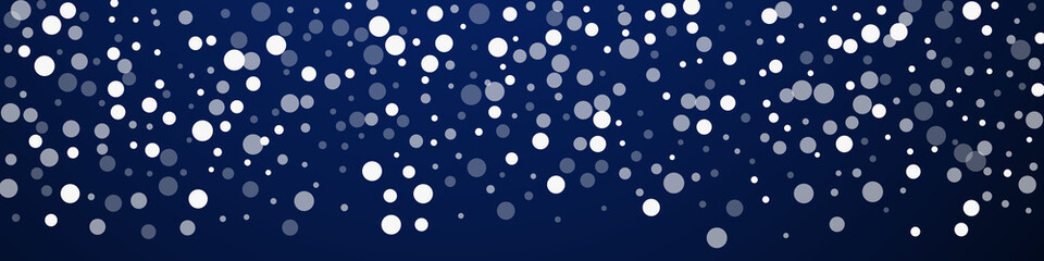 White dots Christmas background. Subtle flying sno