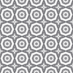 Exotic seamless pattern. Black symmetrical