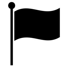 Black flag icon symbol illustration on white background.