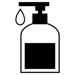 Hand sanitizer icon symbol illustration on white background.