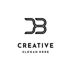 Initials letter DB BD logo design template