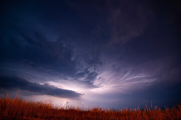 Obraz na płótnie Canvas Lightning in the night