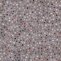 Seamless pattern of red white and blue circles packed tightly into sophisticated print. High quality illustration. Classy polka dot globe motif graphic design. Stylish elegant geometric orb material
