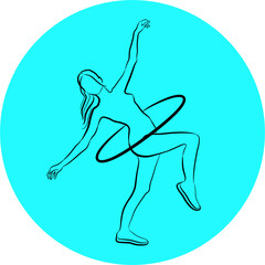 dancing girl logo for a dance class