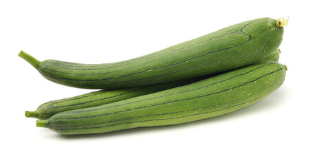 fresh loofah on the white background 