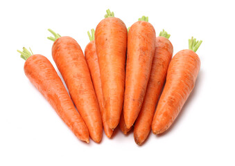 Fresh carrot on a white background