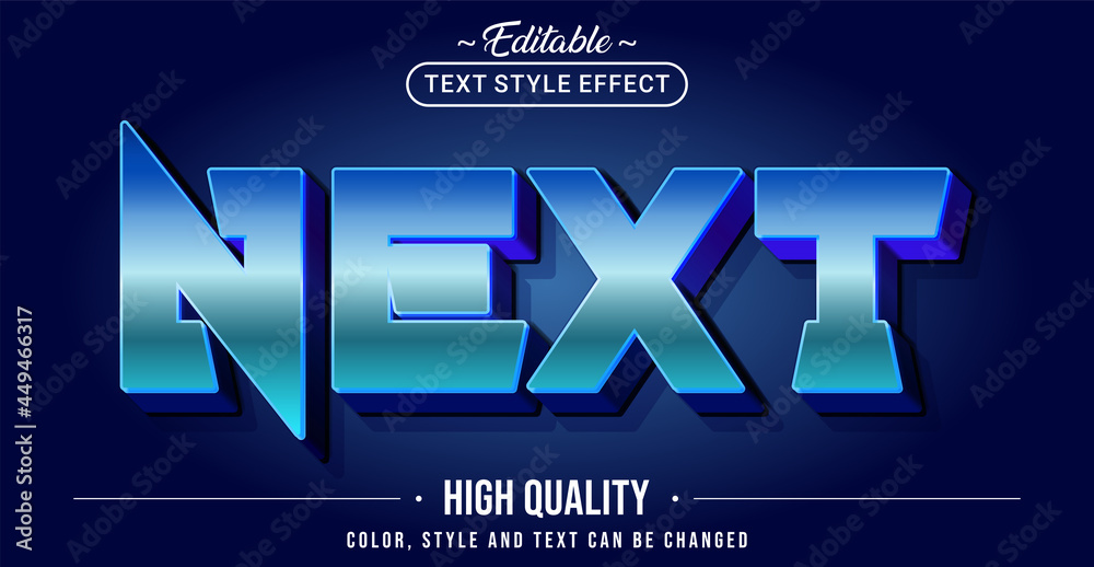 Aufkleber Editable text style effect - Next text style theme.