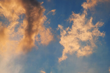 Colorful clouds in the evening