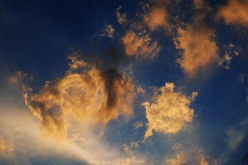 Colorful clouds in the evening
