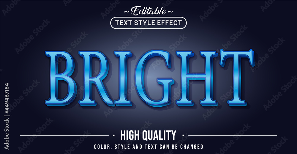 Aufkleber editable text style effect - blue bright text style theme.