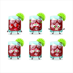 Obraz premium Sazerac cartoon in character with nope expression. Vector illustration