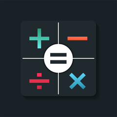 Calculator symbol. Mathematical icon. Illustration vector