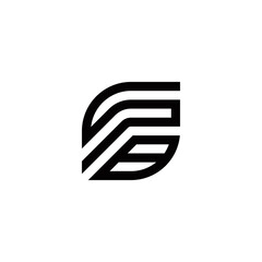 s b sb initial logo design vector template