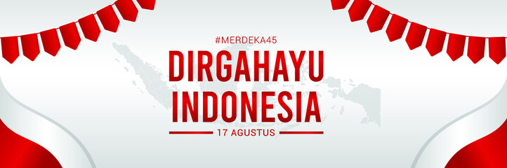 Indonesia Independence Day Banner Template for your Project and Others