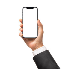 スマートフォン を持つ男性の手