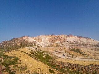 北海道函館市の恵山を登山する風景 Scenery of climbing Mt. E in Hakodate, Hokkaido.