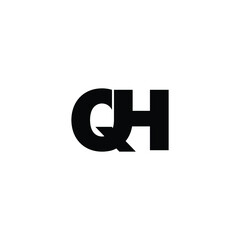 Letter QH simple logo design vector