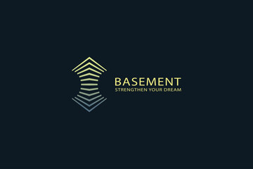 Letter I creative 3d technological basement modern business logo
