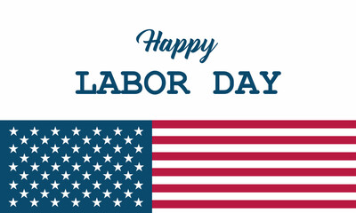 Happy Labor Day. USA flag. American holiday. vector illustration