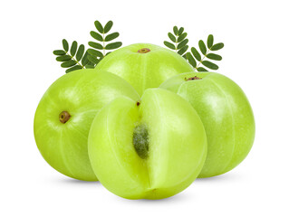 Indian gooseberry on white